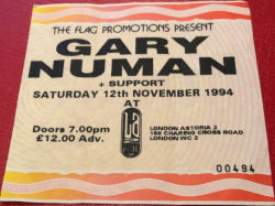 Gary Numan London Ticket 1994